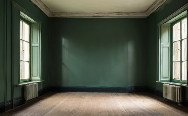 One green grey paint colour shown as four hard edged bands, from the brightest midday reading to the dullest late afternoon reading